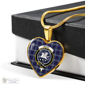 Nevoy Tartan Heart Necklace with Family Crest - Tartan Vibes Clothing