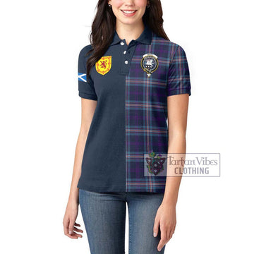 Nevoy Tartan Women's Polo Shirt Alba with Scottish Lion Royal Arm Half Style - Tartan Vibes Clothing