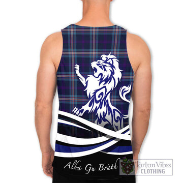 Nevoy Tartan Men's Tank Top with Alba Gu Brath Regal Lion Emblem - Tartan Vibes Clothing