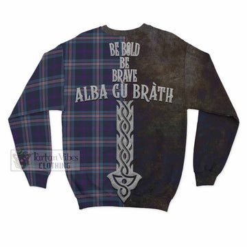 Nevoy Tartan Family Crest Sweatshirt Alba Gu Brath Be Brave Lion Ancient Style - Tartan Vibes Clothing