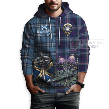Nevoy Tartan Hoodie Happy St. Andrew's Day Half Tartan Style - Tartan Vibes Clothing