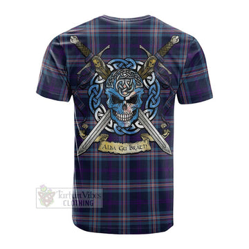 Nevoy Tartan Cotton T-shirt with Family Crest Celtic Skull Style Men's Shirt - Tartan Vibes Clothing