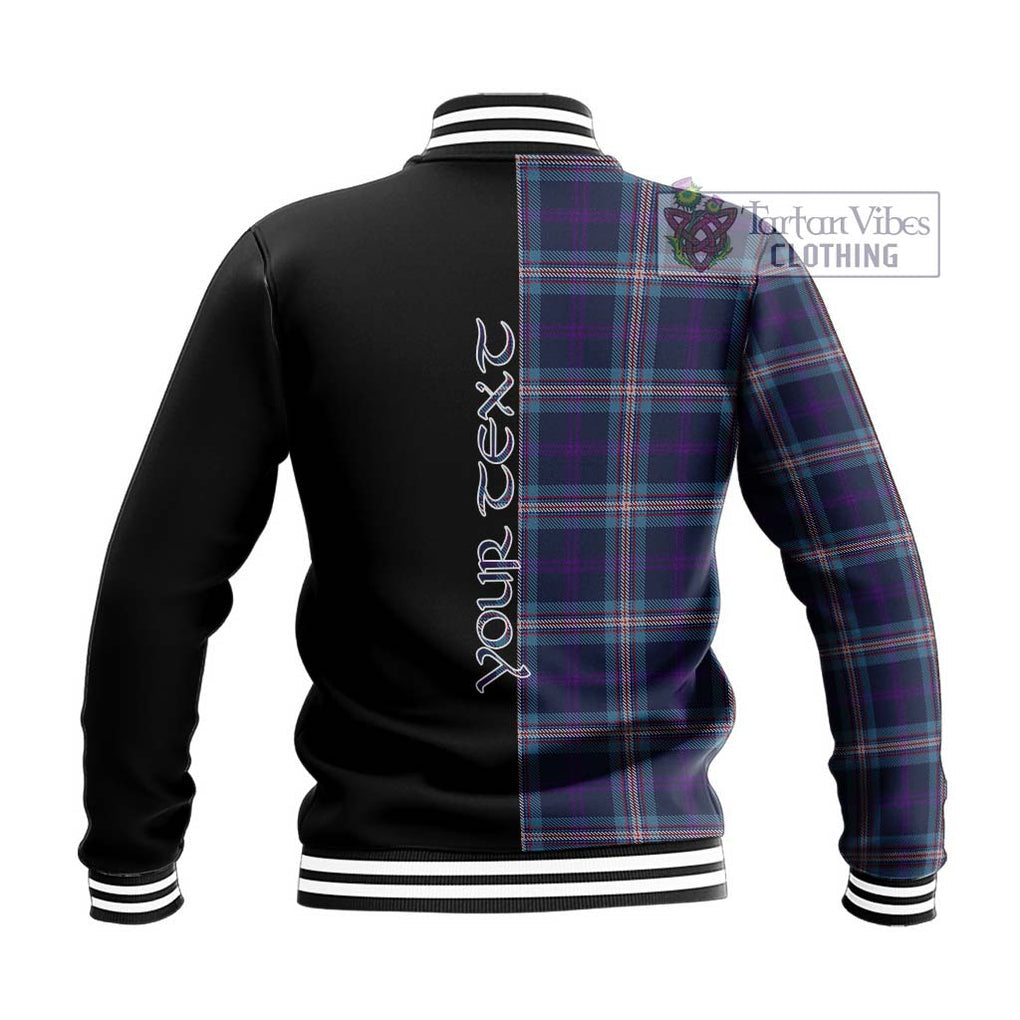 Nevoy Tartan Baseball Jacket with Family Crest and Half Of Me Style - Tartan Vibes Clothing