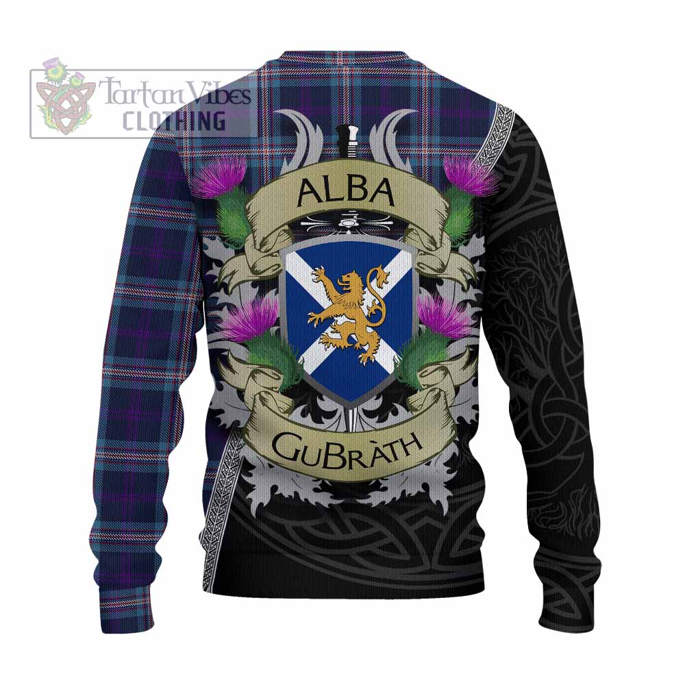 Nevoy Tartan Family Crest Knitted Sweater Lion Rampant Royal Thistle Shield Celtic Inspired - Tartan Vibes Clothing