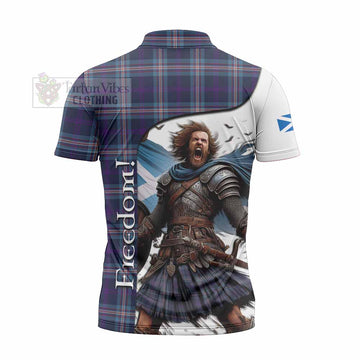 Nevoy Crest Tartan Zipper Polo Shirt Inspired by the Freedom of Scottish Warrior - Tartan Vibes Clothing