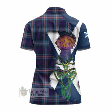 Nevoy Tartan Family Crest Women's Polo Shirt Scottish Thistle Celtic Inspired - Tartan Vibes Clothing