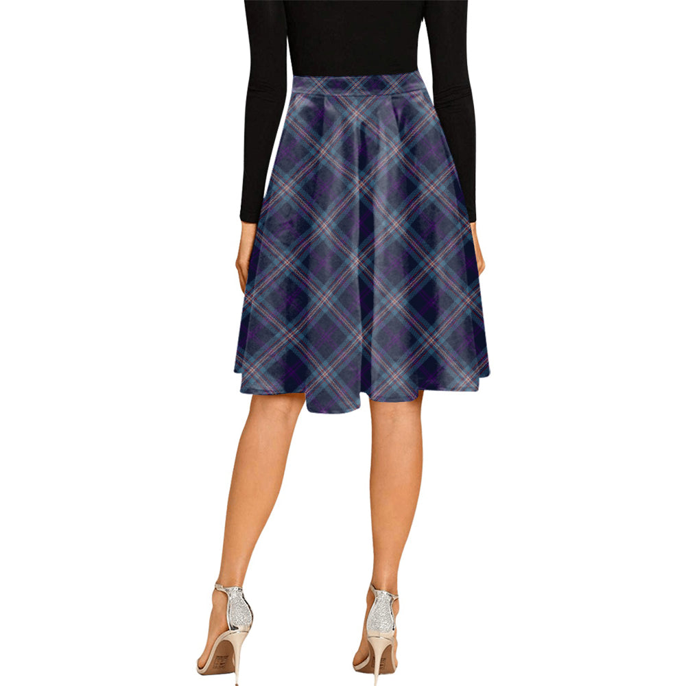 Nevoy Tartan Melete Pleated Midi Skirt Cross Style - Tartan Vibes Clothing