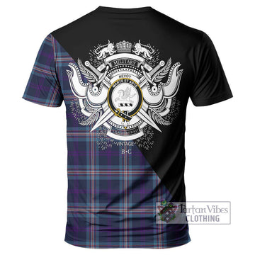 Nevoy Tartan T-Shirt with Family Crest and Military Logo Style - Tartan Vibes Clothing