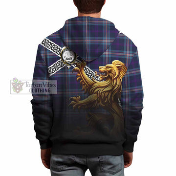 Nevoy Crest Tartan Hoodie with Golden Lion Emblem Celtic Style - Tartan Vibes Clothing