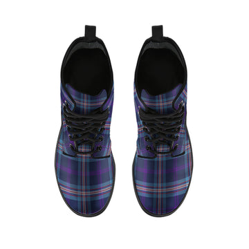 Nevoy Tartan Leather Boots - Tartan Vibes Clothing