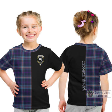 Nevoy Tartan Kid T-Shirt with Family Crest and Half Of Me Style - Tartan Vibes Clothing