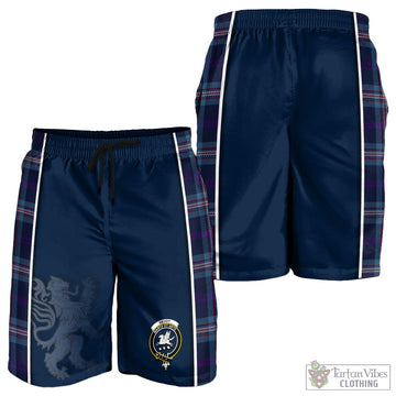 Nevoy Tartan Men's Shorts with Family Crest and Lion Rampant Vibes Sport Style - Tartan Vibes Clothing