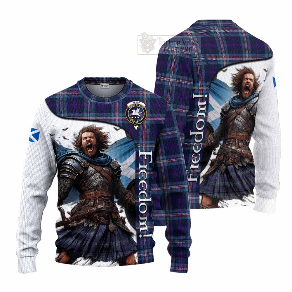 Nevoy Crest Tartan Knitted Sweater Inspired by the Freedom of Scottish Warrior - Tartan Vibes Clothing