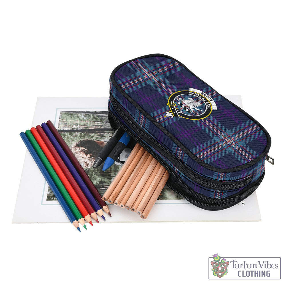 Nevoy Tartan Pen and Pencil Case with Family Crest - Tartan Vibes Clothing