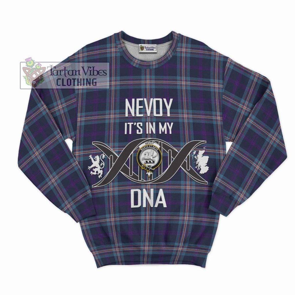 Nevoy Tartan Sweatshirt with Family Crest DNA In Me Style - Tartan Vibes Clothing