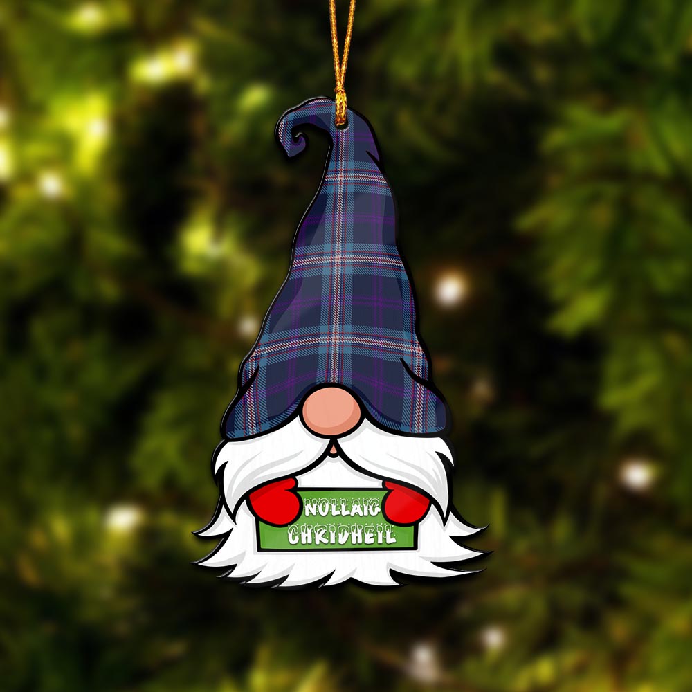 Nevoy Gnome Christmas Ornament with His Tartan Christmas Hat - Tartan Vibes Clothing
