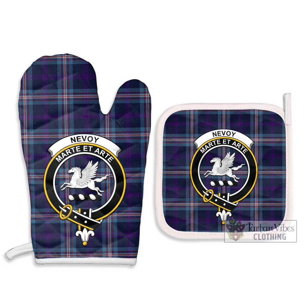 Nevoy Tartan Combo Oven Mitt & Pot-Holder with Family Crest - Tartan Vibes Clothing