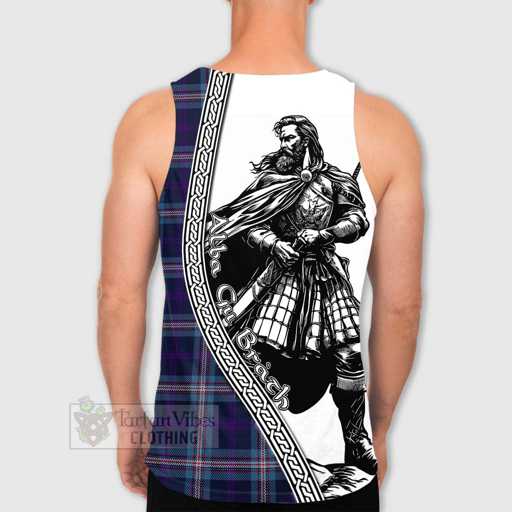 Nevoy Tartan Clan Crest Men's Tank Top with Highlander Warrior Celtic Style - Tartan Vibes Clothing