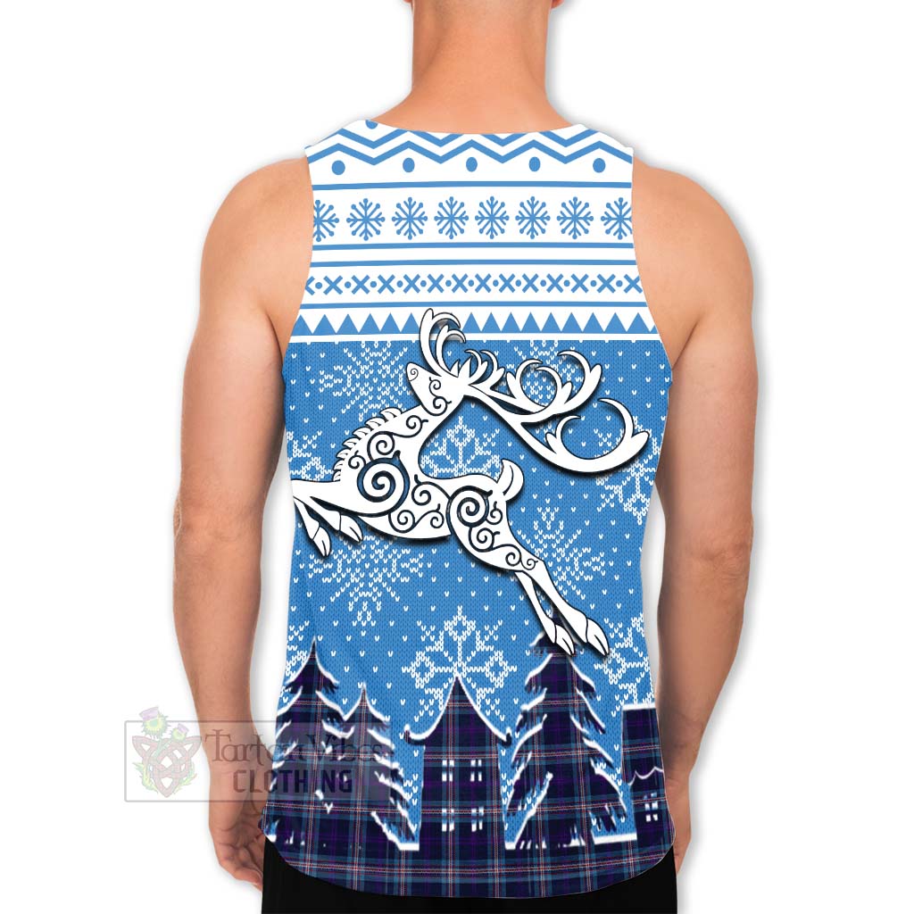 Nevoy Clan Christmas Men's Tank Top Celtic Reindeer Style - Tartan Vibes Clothing