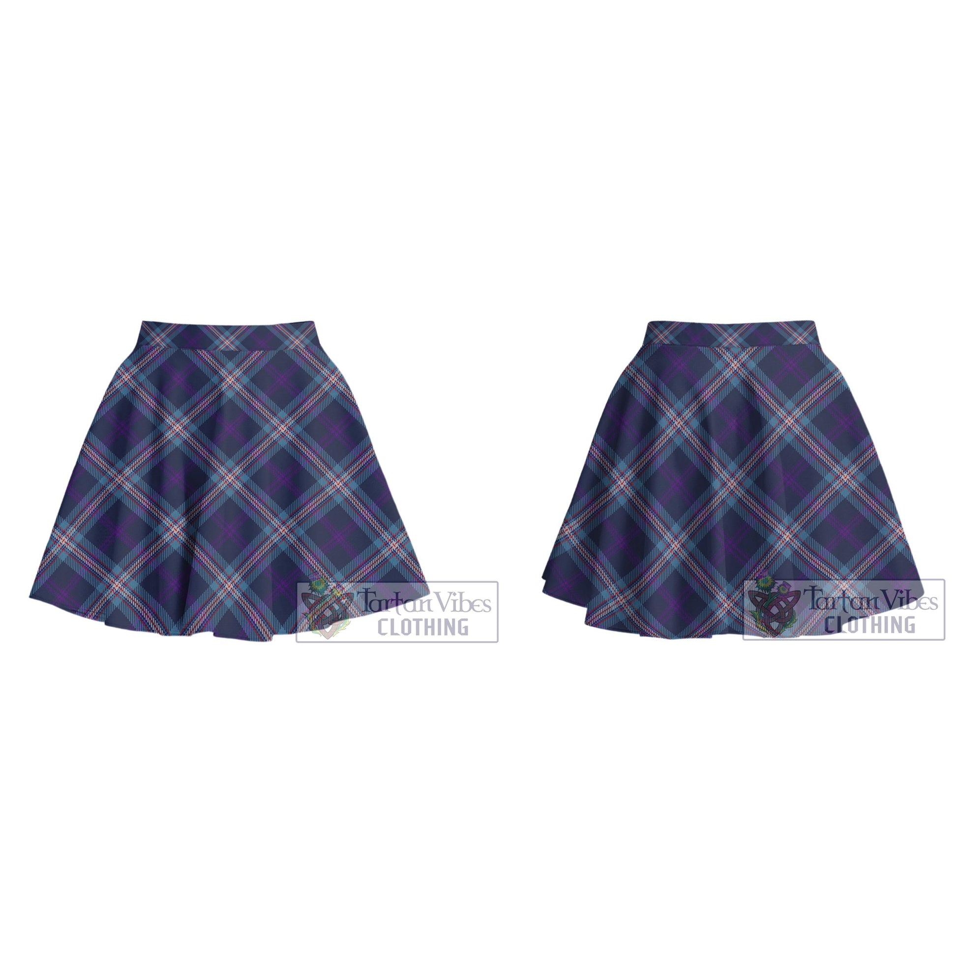 Nevoy Tartan Women's Plated Mini Skirt Cross Style - Tartan Vibes Clothing