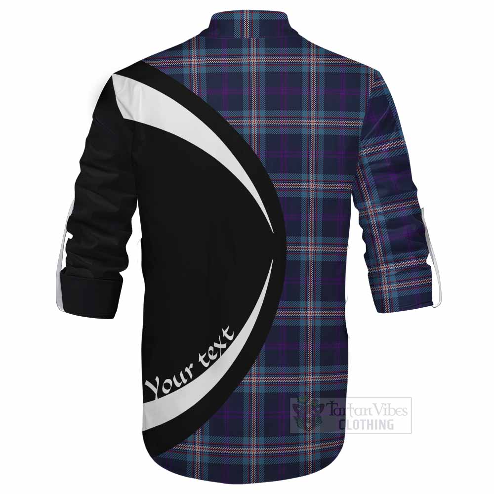 Nevoy Tartan Ghillie Kilt Shirt with Family Crest Circle Style - Tartan Vibes Clothing