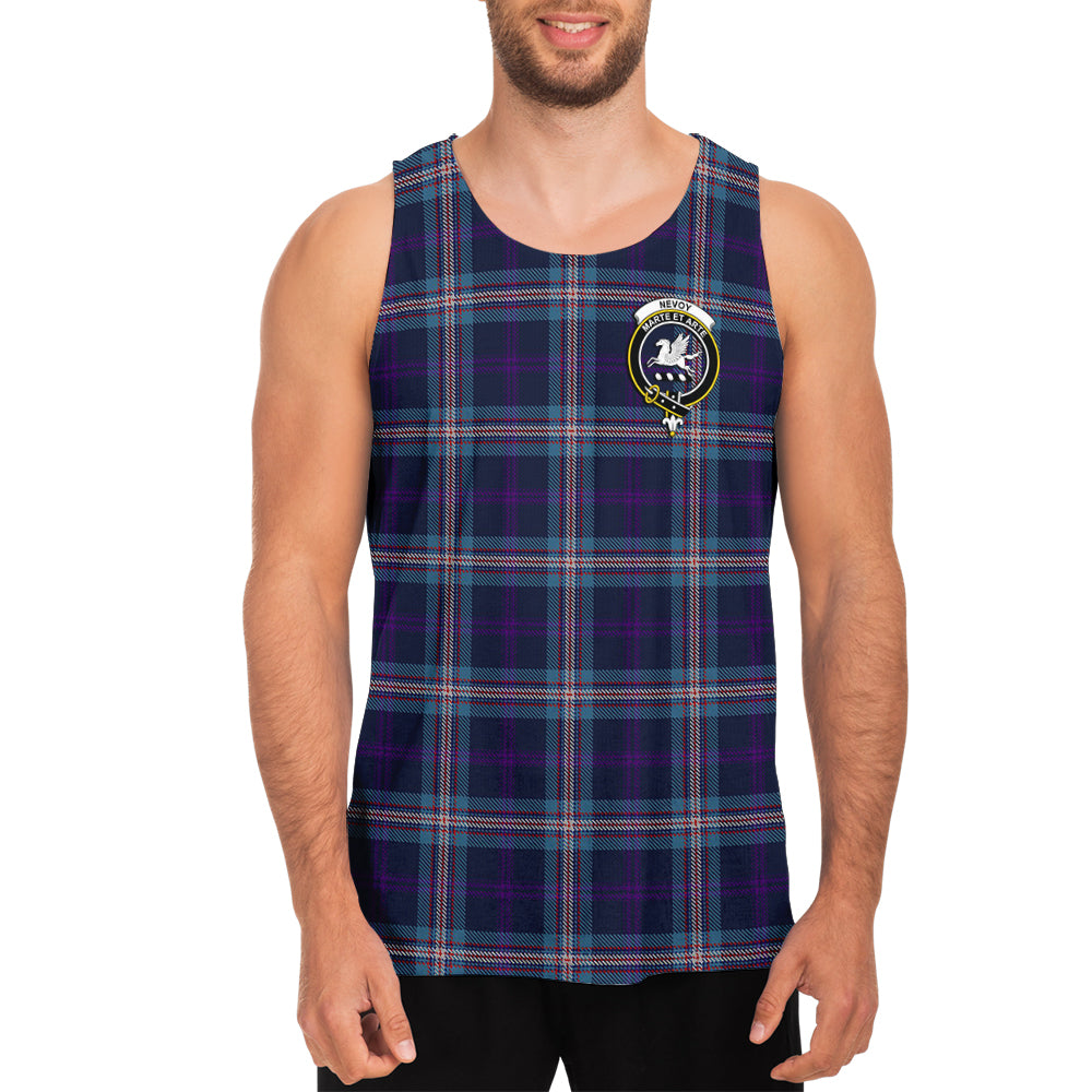 Nevoy Tartan Mens Tank Top with Family Crest - Tartan Vibes Clothing