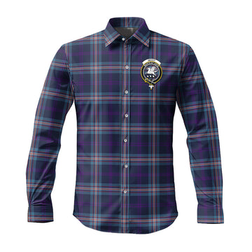 Nevoy Tartan Long Sleeve Button Up Shirt with Family Crest Men's Shirt - Tartan Vibes Clothing