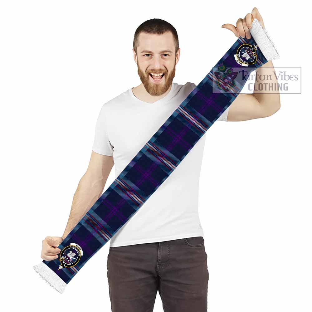 Nevoy Tartan Ruffneck Scarf with Family Crest - Tartan Vibes Clothing