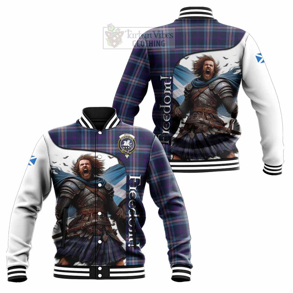 Nevoy Crest Tartan Baseball Jacket Inspired by the Freedom of Scottish Warrior - Tartan Vibes Clothing