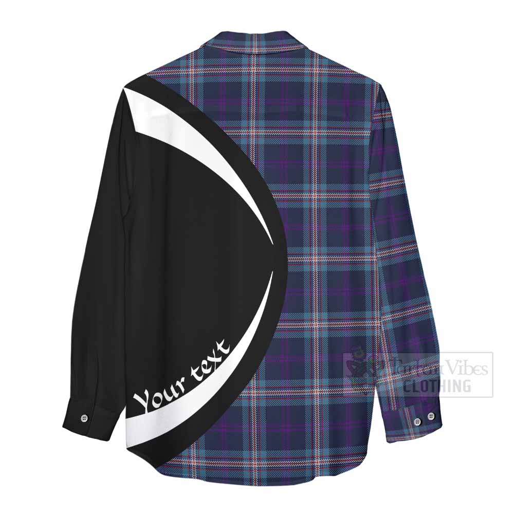 Nevoy Tartan Women's Casual Shirt with Family Crest Circle Style - Tartan Vibes Clothing