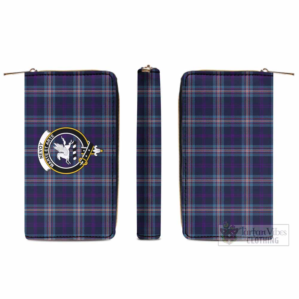 Nevoy Tartan Women's Leather Wallet with Family Crest - Tartan Vibes Clothing