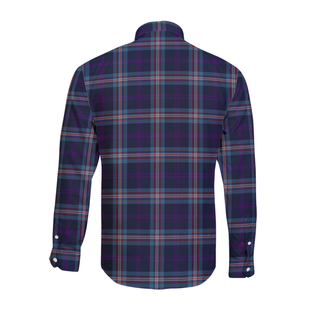 Nevoy Tartan Long Sleeve Button Up Shirt with Family Crest - Tartan Vibes Clothing
