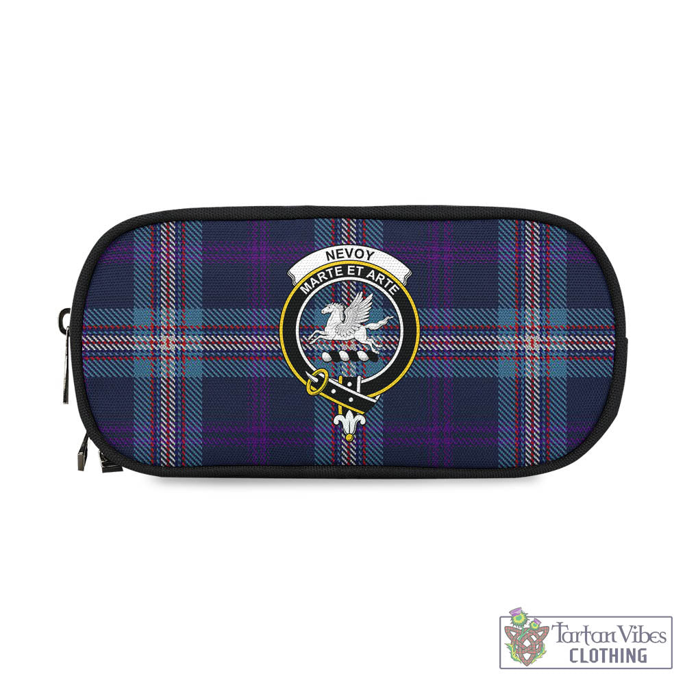 Nevoy Tartan Pen and Pencil Case with Family Crest - Tartan Vibes Clothing