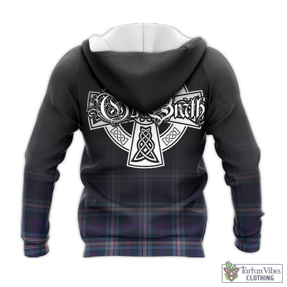 Nevoy Tartan Knitted Hoodie Featuring Alba Gu Brath Family Crest Celtic Inspired - Tartan Vibes Clothing