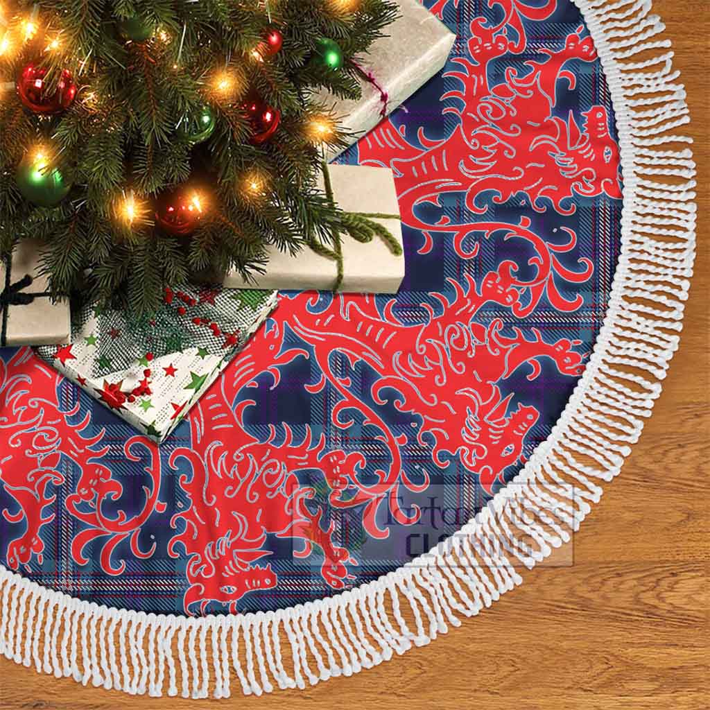 Nevoy Tartan Christmas Tree Skirt Lion Rampant Style - Tartan Vibes Clothing