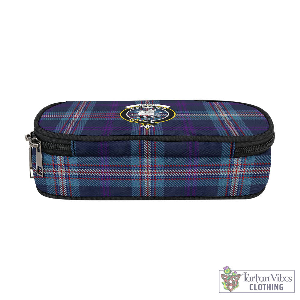 Nevoy Tartan Pen and Pencil Case with Family Crest - Tartan Vibes Clothing