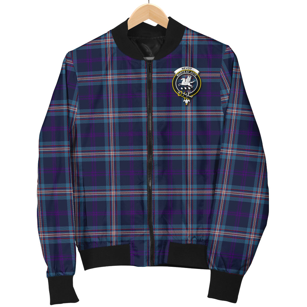 Nevoy Tartan Bomber Jacket with Family Crest - Tartan Vibes Clothing