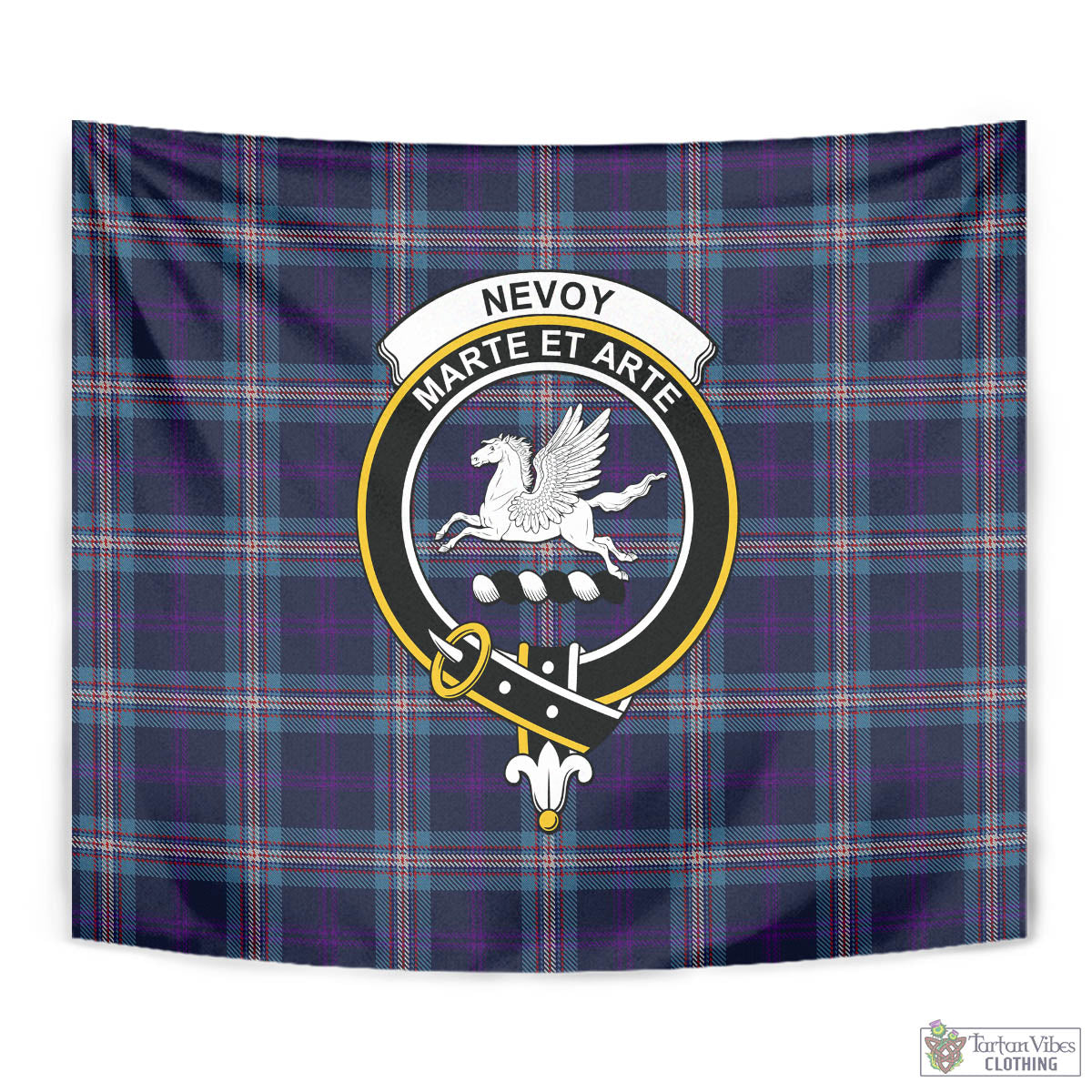 Nevoy Tartan Tapestry Wall Hanging and Home Decor for Room with Family Crest - Tartan Vibes Clothing