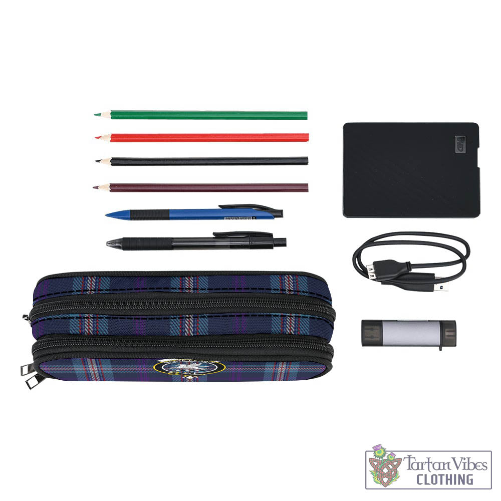 Nevoy Tartan Pen and Pencil Case with Family Crest - Tartan Vibes Clothing