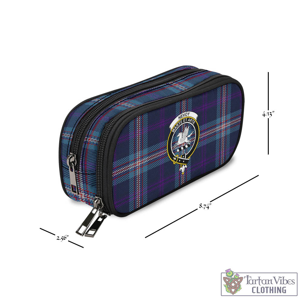 Nevoy Tartan Pen and Pencil Case with Family Crest - Tartan Vibes Clothing