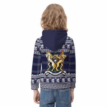 Nevoy Clan Tartan Crest Christmas Kid Hoodie Coat of Arms Funny Style
