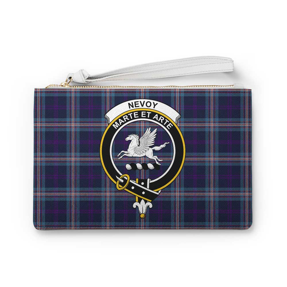 Tartan Vibes Clothing Nevoy Family Crest Tartan Clutch Bag