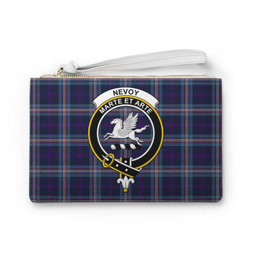 Tartan Vibes Clothing Nevoy Family Crest Tartan Clutch Bag