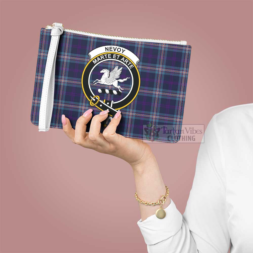 Tartan Vibes Clothing Nevoy Family Crest Tartan Clutch Bag