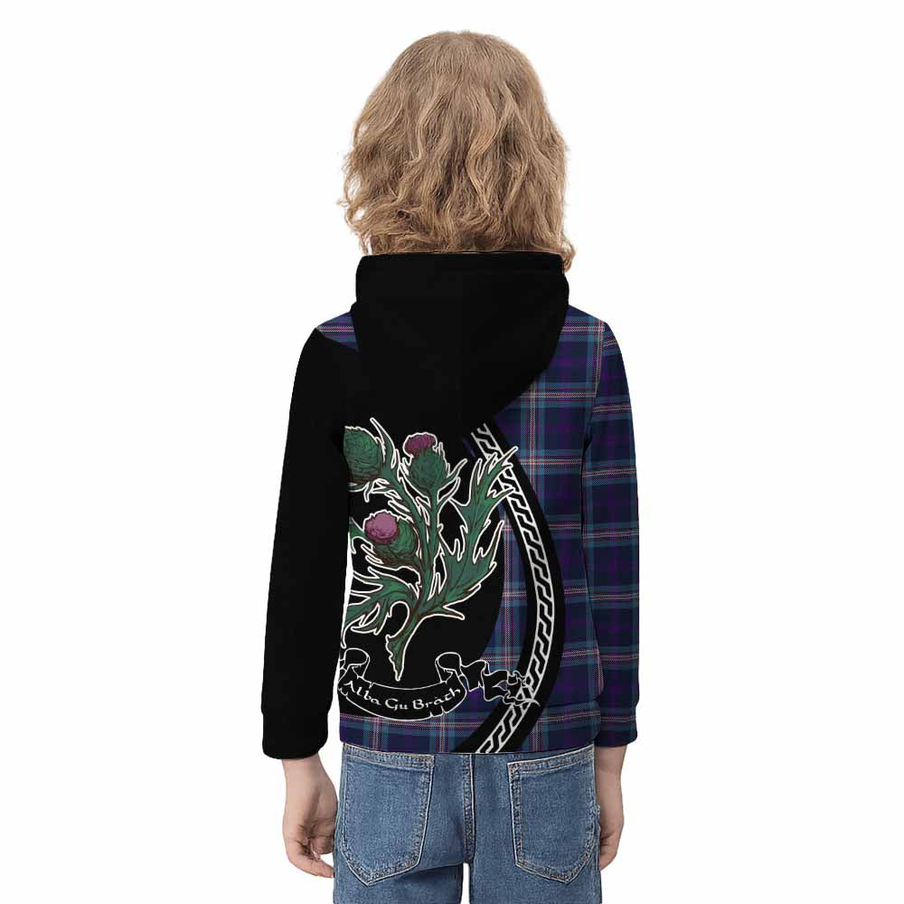 Nevoy Family Crest Tartan Kid Hoodie Alba Thistle Inspired - Tartan Vibes Clothing