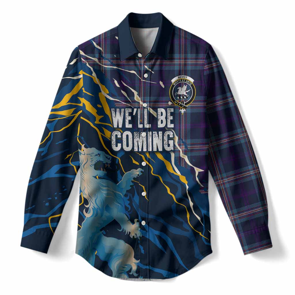 Nevoy Scotland Tartan Women Casual Shirt WC2026 Football - We'll Be Coming