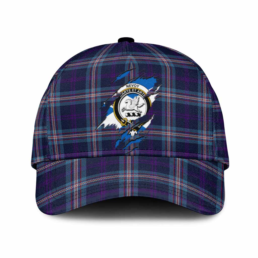 Nevoy Tartan Classic Cap with Family Crest In Me Style