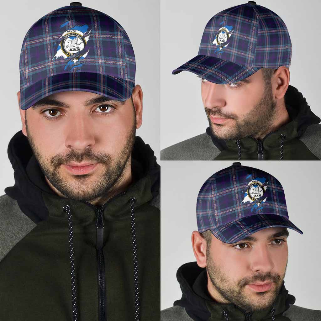 Nevoy Tartan Classic Cap with Family Crest In Me Style