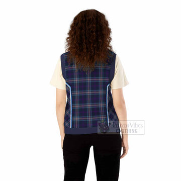 Nevoy Tartan Crest Knitted V-Neck Vest Scotland Coat of Arm Flag Style