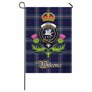 Nevoy Tartan Family Crest Garden Flag Royal Thistle Welcome Style
